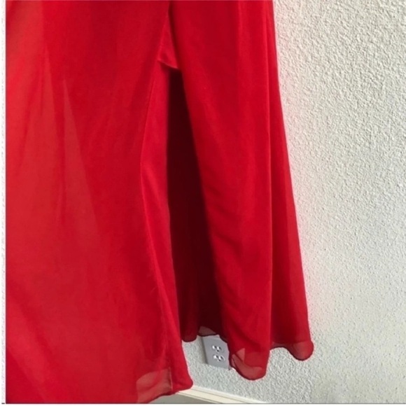 Fame and Partners Free People Red Pleated Maxi Dress - Picture 8 of 12